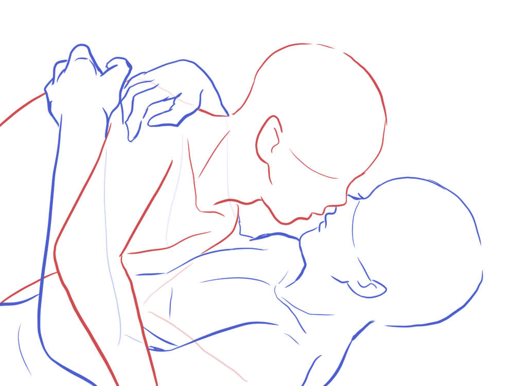 キス イラスト 構図 フリー